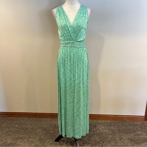 Spence green sleeveless stretchy Maxi Dress size small